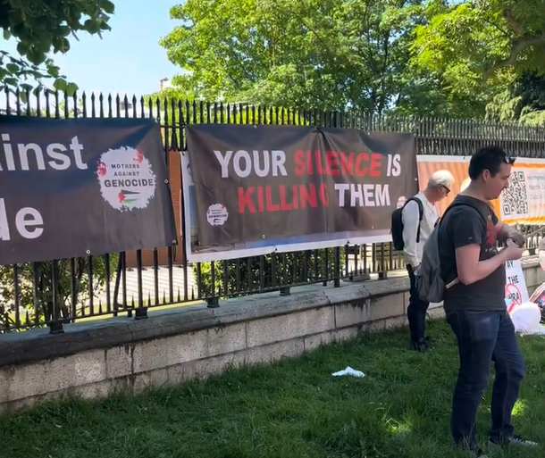 Protest in Dublin against the war on Gaza, 17 May 2025. By Claire Guerin