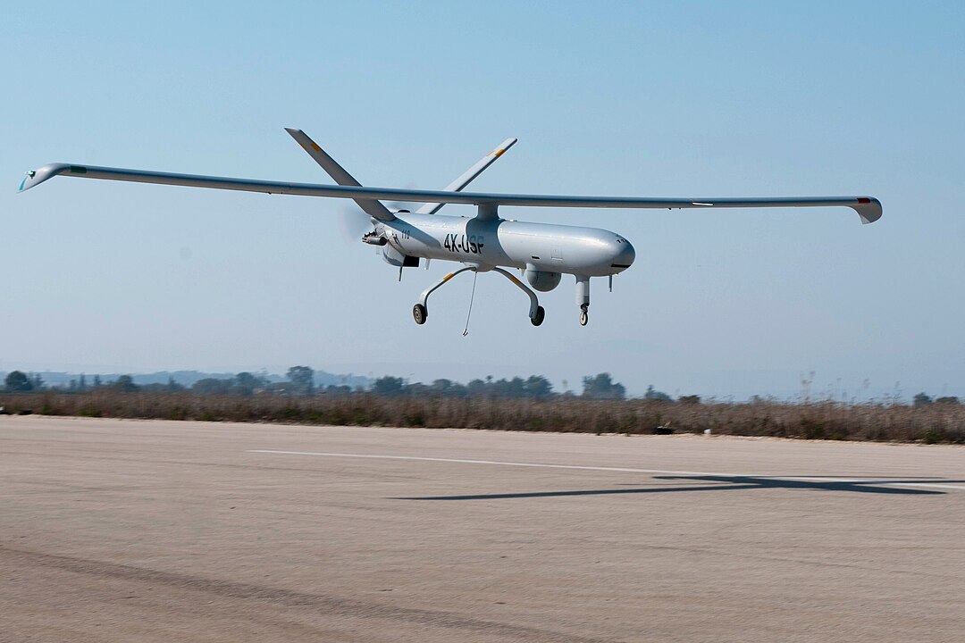 Elbit Systems unmanned vehicle. Elbit hardware is used in surveillance used against Gazans and the company has been involved in targeting protesters of the war. By Nehemia Gershuni-Aylho www.ngphoto.biz, CC BY-SA 3.0, https://commons.wikimedia.org/w/index.php?curid=115932589
